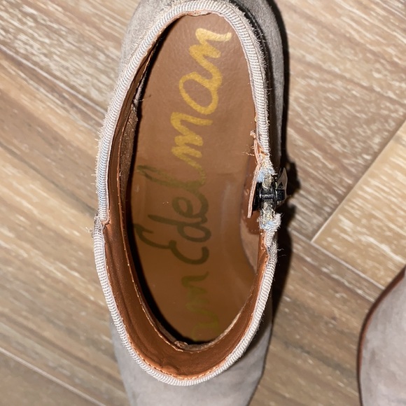 Sam Edelman Petty Suede Ankle Booties in Putty Womens Size 8.5 - Picture 4 of 10